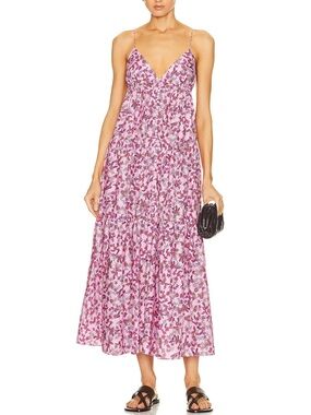 Matteau triangle tiered sundress in hyacinth